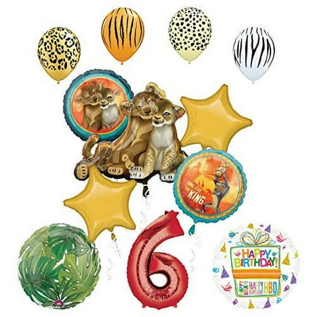 Lion King Party Supplies 6th Birthday Balloon Bouquet Decorations