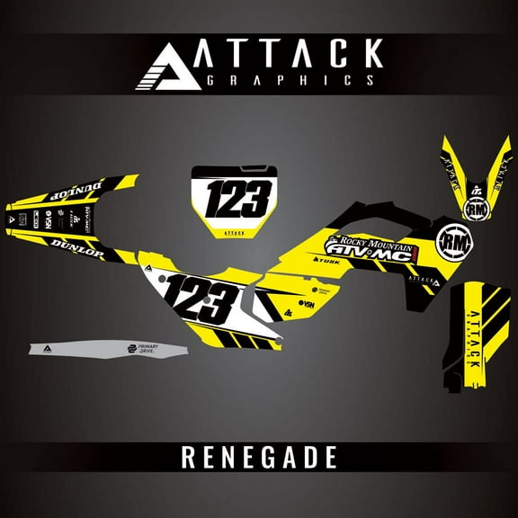 Attack Graphics Custom Renegade Complete Bike Graphics Kit for Husqvarna FX 450 2023