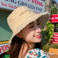 thumbnail image 3 of Lroveb Bucket Hats for Women Fashion Lady Casual Cap Sun Denim Hat Elegant Beach Fisherman Hat, 3 of 5