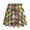 Colorful Daisy Pattern, variant on Daisy Print Built-in Shorts Tennis Skirt, 2 Side Pockets Soft Polyester Spandex Fabric Athletic Skorts for Walking Hiking Yoga, Size Large