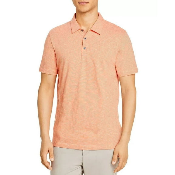 Theory Men's Feeder Stripe Polo Orange Size XS MSRP $95