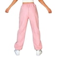 thumbnail image 5 of JGGSPWM Sweatpants for Women Athletic Joggers with Pockets Elastic Sweat Adjustable Baggy Trousers Activewear Sports Pants Pink XL, 5 of 9