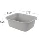 thumbnail image 4 of Sandmovie Lavabo de plástico de 18 cuartos, lavabo de plástico poco profundo, 3 paquetes, gris, 4 of 5