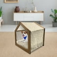 thumbnail image 3 of Shells Pet House, Overlapped Interlacing Pattern of Hand Drawn Scallops and Clam, Outdoor & Indoor Portable Dog Kennel with Pillow and Cover, 5 Sizes, Caramel Beige and Tan, by Ambesonne, 3 of 5