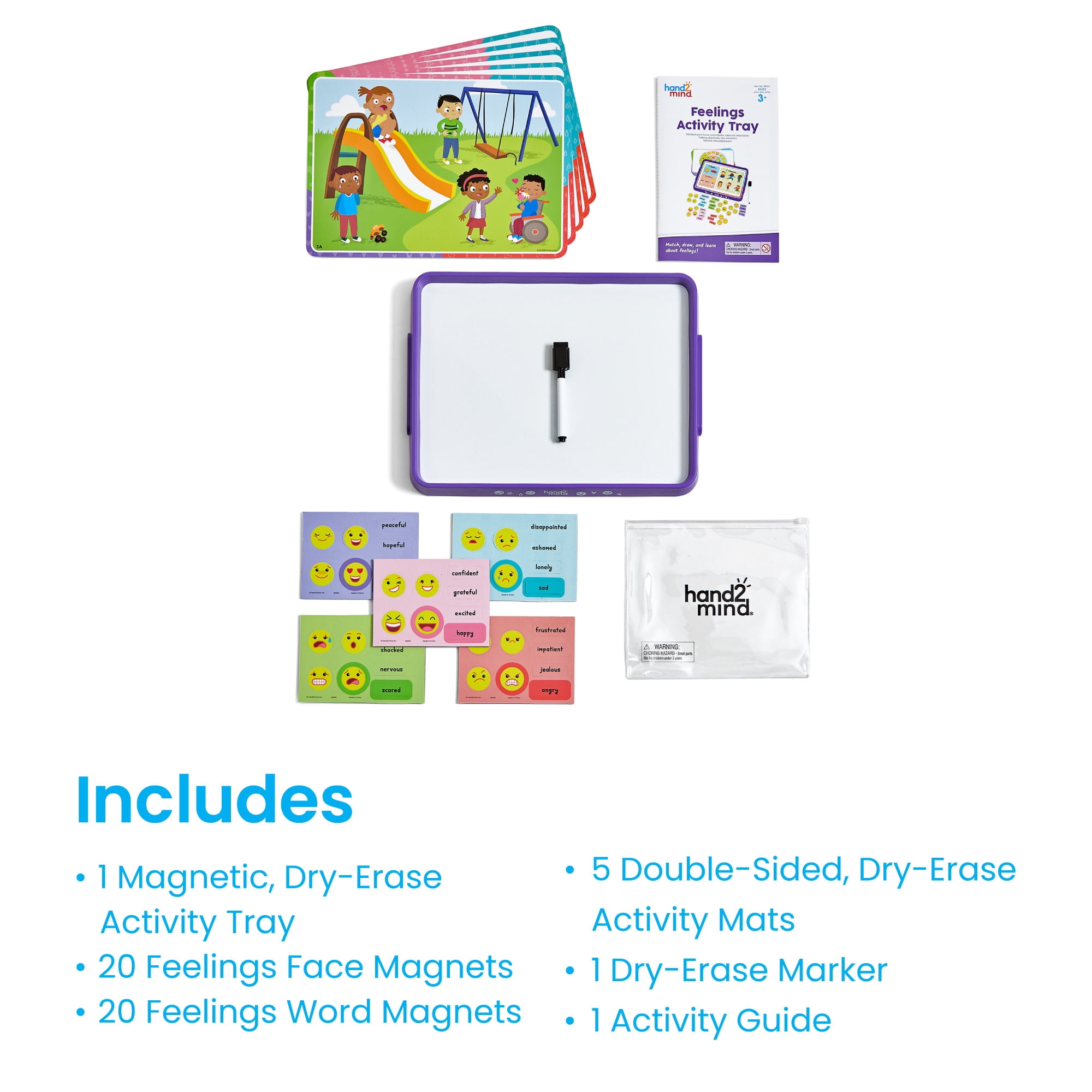 hand2mind Feelings Activity Tray, Social Emotional Learning, Ages 3+
