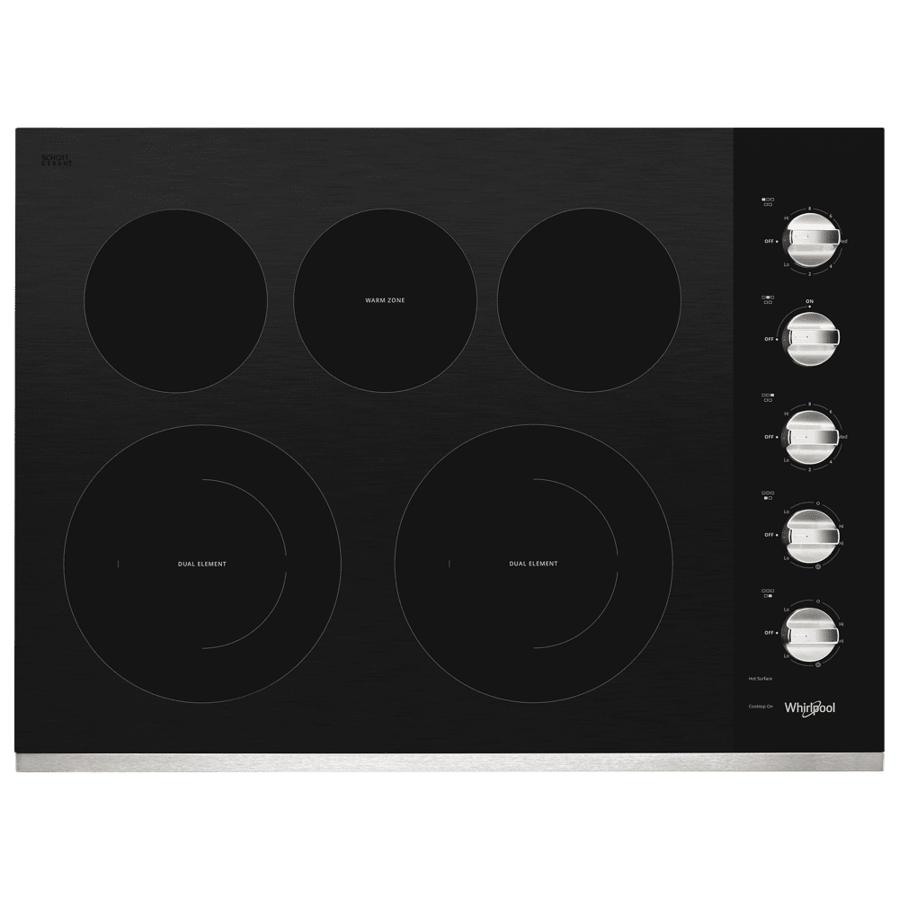Whirlpool Brand WCE77US0HS 30 inch Stainless 5 Burner Electric Cooktop