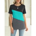 thumbnail image 3 of T-shirts à Manches Courtes pour Femmes Col Rond Décontracté Basique Été Coupe Ample, 3 of 5