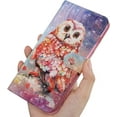 thumbnail image 3 of Samsung Galaxy S21 Wallet Case for Women, Premium PU Leather Prints Flip Cute Cover with Card Holder & Kickstand Feature Phone Case for Samsung Galaxy S21 Color owl, 3 of 12