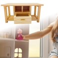 thumbnail image 1 of Mesa auxiliar en miniatura de madera realista con cajón Mesa de té hecha a mano Mini modelo de escritorio para casa de muñecas a escala 1:12 Escena de CUTICAT escritorio de casa de muñecas, 1 of 8