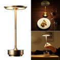 thumbnail image 3 of Lampe de Table Sans Fil à Commande Tactile Dimmable et Rechargeable Lumière de Bureau Étanche L27, 3 of 5