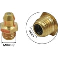 thumbnail image 2 of Brass Straight 45 90 Degree Angle Grease Nipple Fittings Kit for Car 5 Set - M8, 2 of 4