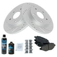 thumbnail image 2 of TRQ Rear Posi Ceramic Brake Pad & Performance Drilled Slotted Rotor w/Chemicals BKA15518 Fits select: 2014-2016 CHRYSLER TOWN & COUNTRY, 2013-2016 DODGE GRAND CARAVAN, 2 of 6