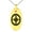 Gold, variant on Stainless Steel Aztec Intelligence Rune Engraved Small Oval Charm Pendant Necklace
