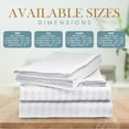 thumbnail image 2 of Elaine Karen 1800 Series - Soft Brushed Microfiber - Striped Queen Bed Sheet Set, White, 2 of 9