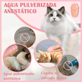 thumbnail image 2 of 3-in-1 Pet Multifunctional Grooming Tool: Electric Steam Spray Brush with Massage Function for Cats & Dogs, Anti-Tangle, Reduces Shedding, Safe Round Tips - Cat Paw Design in Pink, 2 of 6