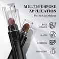 thumbnail image 7 of 3Pcs Neutral Brown Eyeshadow Stick Set, Matte And Shimmer Creamy Eyeshadow Pencil, Shiny Pink Shadow, Waterproof Long Lasting Smoky Eye Makeup, 7 of 7