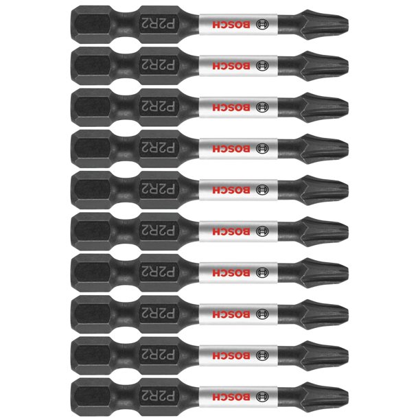 Brocas eléctricas para atornillar BOSCH ITP2R22B, paquete de 10 unidades Phillips/Square #2