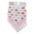 thumbnail image 3 of Hudson Baby Infant Girl Cotton Bandana Bibs 3pk, Aztec, One Size, 3 of 5