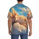 thumbnail image 3 of Fotbe Cloud Sleeping Cat Camisa Estampada de Manga Corta para Hombre, Casual de Verano, Estilo Playero, Sin Arrugas-Medium, 3 of 5