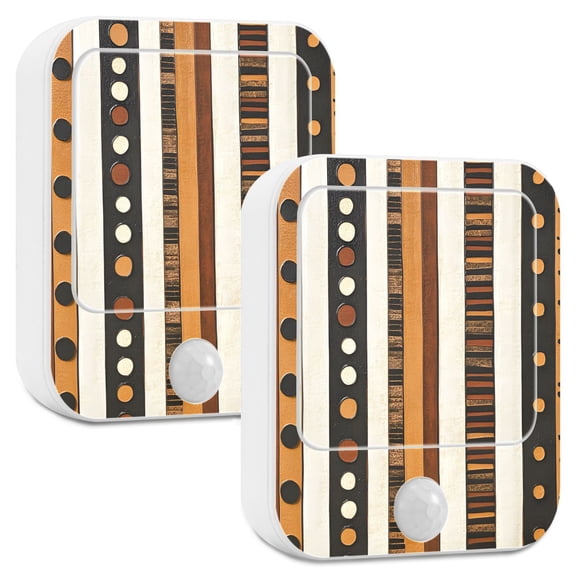 Yayeee 2-Pack Plug in LED Night Lights with Light Sensors Motion Detectors, Abstract Dots