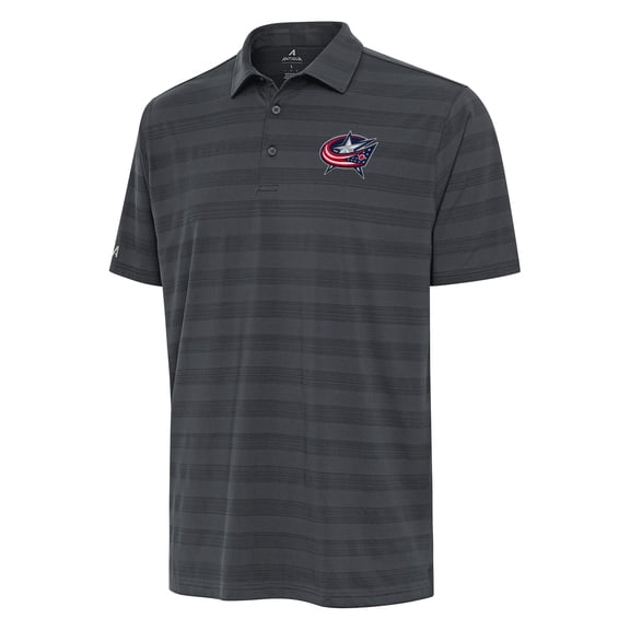 Men's Antigua Pewter Columbus Blue Jackets Tunnel Polo