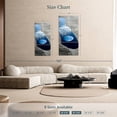 thumbnail image 4 of Elephant Stock Moon Reflection Pop Wall Art - Vertical Multi Panel Canvas - Living Room Wall Decor - City Multi Panel - Black And Blue Decor - 24" x 52", 4 of 8