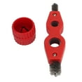 Copper Pipe Cleaner Reamer Kit Red Color Includes Cleaning Brush and Polishing Chamferer