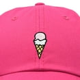 thumbnail image 2 of DALIX Double Scoop Ice Cream Hat Womens Embroidered Baseball Cap in Hot Pink, 2 of 5