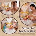 thumbnail image 3 of Gift Basket with Bags and Ribbons- Empty Woven Burr Basket with Handles for Storage Organizer Easter Christmas Valentine's Birthday Gift, 3 of 6