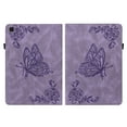 thumbnail image 2 of Feishell Cover for Samsung Galaxy Tab A7 Lite 8.7" SM-T220/T225 (2021),Shockproof Butterfly & Flower Embossed Pattern PU Leather Folio Flip Card Slots Wallet Case Cover,Purple, 2 of 14