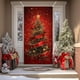 thumbnail image 1 of Christmas Door Cover Decorations with Santa Claus Pattern Holiday Party Decorative for Front Door Indoor Wall Fireplace Mantle Home Festive Xmas Decor, 1 of 6