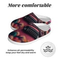 thumbnail image 6 of Daiia Romantic Heart Guitar Print Women’s Fuzzy Slippers Memory Foam Lightweight House Shoes Cozy Loafer Flannel House Shoes-39/40, 6 of 7