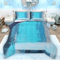 Castle Fairy Graffiti Splash 3 Pieces Queen Comforter Set for Kids Teens,Abstract Gradient Ultra Soft Bedding Sets,Minimalist Mid Century Bedding Comforter Set Breathable,Luxury Bedroom Decor