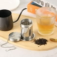 thumbnail image 3 of 2pcs Tea Infusers for Loose Tea, 304 Stainless Steel Tea Steeper with Drip Tray Extra Fine Mesh Tea Strainer with Chain Hook Tea Filter Diffuser Basket for Teapot Spices (Middle), 3 of 7