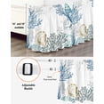 thumbnail image 3 of Coastal Bed Skirt King Size, Ocean Coral Shell Turquoise Blue Conch Wrap Around Bed Skirting with Adjustable Elastic Strap, Dust Ruffle Pleated Bedskirts 16 Inch Drop for Bedroom King Beds, 3 of 9