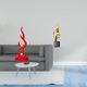 thumbnail image 2 of Estatua De Arte Abstracto De Fuego, Figura De Llama De Resina, Escultura Moderna, Artesanía Decorativa, Recuerdo De Escritorio, Adorno Para Casa, Oficina, Patio, Estantería, Decoración, 2 of 8