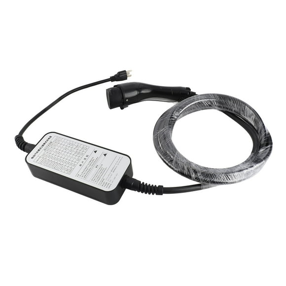 Level 2 EV Charger Cable, US Plug 100-240V Electric Car Charging Connector Conductivity Type 1 SAE J1772 with LED Indicator for New Energy Vehicles