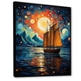 thumbnail image 2 of Designart "Dreams Sailboat Seafaring wall art I" Nautical & Beach Floater Framed Wall Decor, 2 of 7