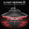 thumbnail image 2 of Simple Deluxe 1500W Electric Outdoor Patio Ceiling Heater with Overheat Protection, 2 of 7