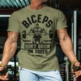 thumbnail image 3 of Gymish BICEPS Don't Grow On Trees Workout T-Shirt, Funny Gym Shirts, Lifting T-Shirt, Deadlift, 3 of 6
