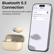 TOZO A1 Mini Earbuds Wireless Headphones Bluetooth, 32H, AI Noise Cancelling Mic, Stereo Bass, Clear Calls, Lightweight IPX5 Waterproof, App 32EQ, Khaki