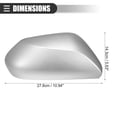 thumbnail image 4 of Unique Bargains Car Right Side Mirror Cover Cap Rearview Mirror Cover Cap for Toyota Prius 2016-2019 ABS Silver Tone, 4 of 6