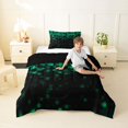 thumbnail image 5 of jejeloiu Green Pixel Gamepad Games Twin Comforter Sets Kids,Geometric Plaid Pattern Bedding Set For Boys,Reversible,2-Piece, 5 of 8