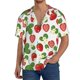 thumbnail image 1 of Fotbe Strawberry Camisa Estampada de Manga Corta para Hombre, Casual de Verano, Estilo Playero, Sin Arrugas-X-Large, 1 of 5
