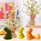 thumbnail image 1 of Decoración simulada de musgo para conejito de Pascua - Verde, amarillo, naranja - adorno de primavera mono de 7,4x4,8x3,2 cm para casa, fiesta o regalo, 1 of 6