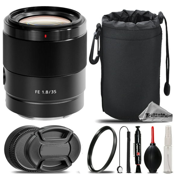Sony FE 35mm f/1.8 Lens UV Filter Hood Lens Pouch- Basic Kit (International Version)