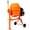 Orange + Steel#95, variant on Portable Cement Mixer for Mortar, Stucco and Fodder, 3 Cu. Ft Electric Concrete Mixer Machine with 110v AC Motor, Orange Steel Frame
