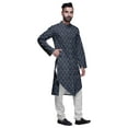 thumbnail image 2 of Atasi Printed Long Sleeve Kurta With Pajama Set For Men Summer Clothing, 2 of 4