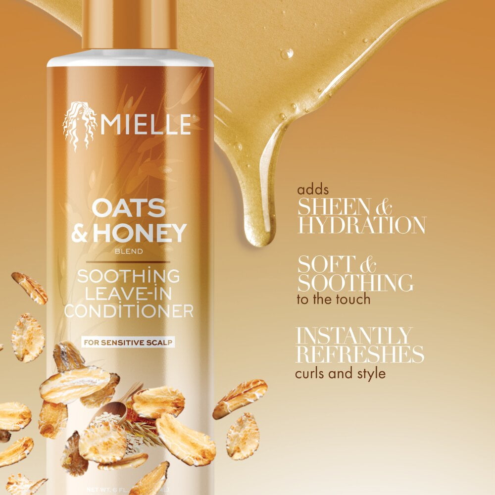 Mielle Organics Oats & Honey Leave-In Conditioner Spray 6 oz, Moisturizing, All Hair Types