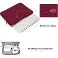 thumbnail image 2 of Mosiso 13.3 inch Laptop Sleeve for MacBook Pro 14 inch M4 M3 M2 M1 Lenovo Dell HP Asus Acer, Protective Neoprene Notebook Bag with Small Case, Red, 2 of 5